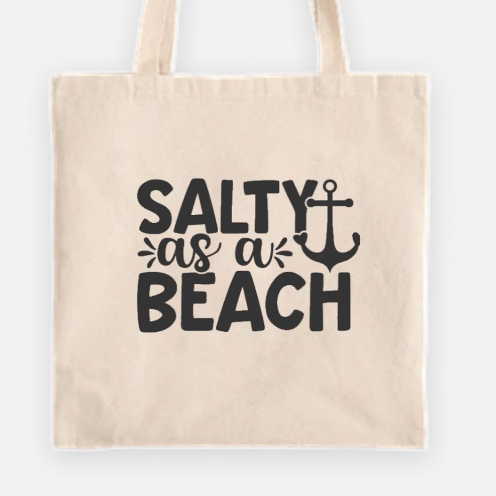 Salty as a beach tote bag